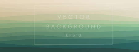 abstract wavy lines geometric trendy gradient background natural dark green combined color. Modern template for poster business card landing page website. vector illustration eps 10.のイラスト素材