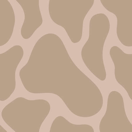 spotted animalistic seamless pattern with smooth spots, trendy beige animal print.のイラスト素材