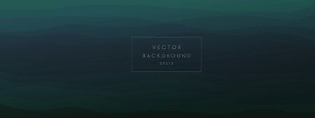 abstract wavy lines geometric trendy gradient background natural dark green combined color. Modern template for poster business card landing page website. vector illustration eps 10.のイラスト素材