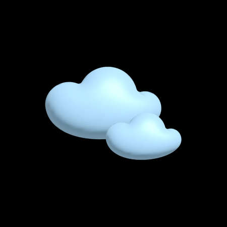3d weather icon volumetric render with glossy sun cloud rain snow, elements for apps and social...