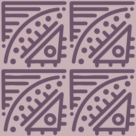 seamless pattern with abstract geometric elements hand drawn doodle style.のイラスト素材