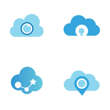 collection of cloud vector design, set of cloud vector