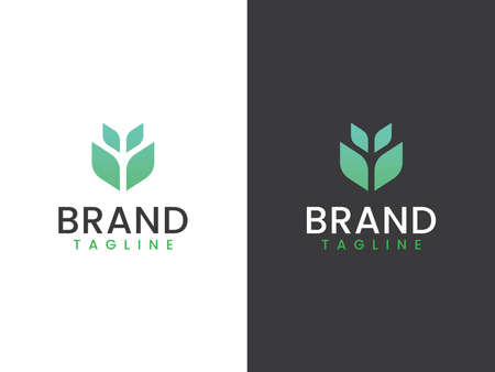 Nature flower logo template, Leaf conceptのイラスト素材