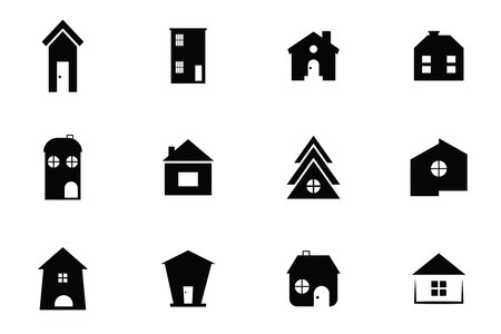 Set of home vectors icon designのイラスト素材