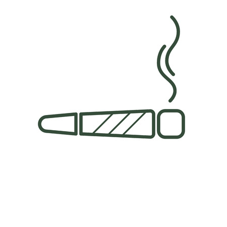 Cigarette with drug, marijuana cigarette rolled.のイラスト素材