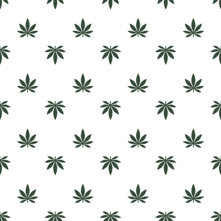 Seamless pattern with marijuana leaf. Cannabis background. Pattern can be used for fabric design, wallpaper, wrapping papers. Isolated vector illustration.のイラスト素材