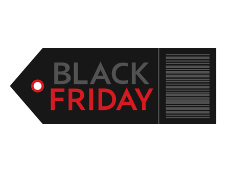 Black Friday sale. Inscription design template. Black Friday banner. Isolated vector illustration on white background.のイラスト素材
