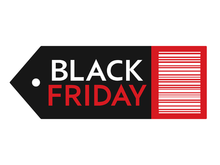 Black Friday sale. Inscription design template. Black Friday banner. Isolated vector illustration on white background.のイラスト素材
