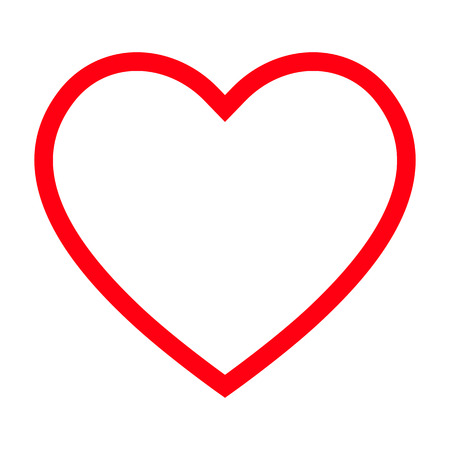Linear heart icon, outline love icon. Isolated vector illustration on white background.のイラスト素材