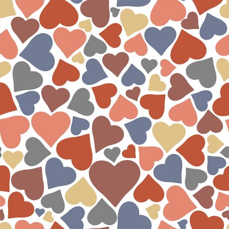 Beautiful seamless vector pattern with hearts. Isolated vector illustration.のイラスト素材