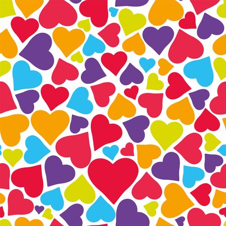 Vector seamless pattern with hearts. Can be used for wallpaper, pattern fills, web page background,surface textures.のイラスト素材