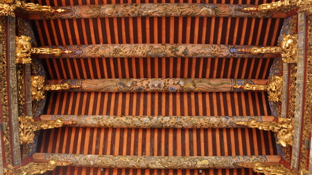 Most intricate design of carving and relief on the wall of Khoo Kongsi in Penangのeditorial素材
