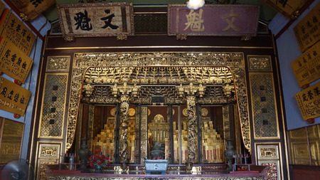 Most intricate design of carving and relief on the wall of Khoo Kongsi in Penangのeditorial素材