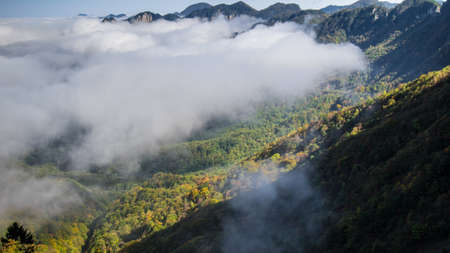 Shennongjia scenic area in early autumn.の写真素材