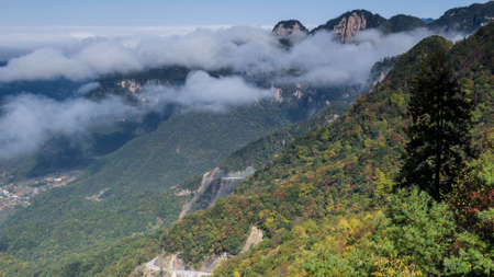 Shennongjia scenic area in early autumn.