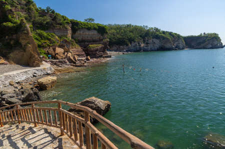 Dalian Golden Pebble Beach sceneryの写真素材