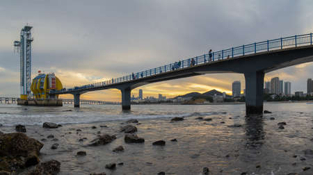 Summer Dalian Star Bay sceneryのeditorial素材