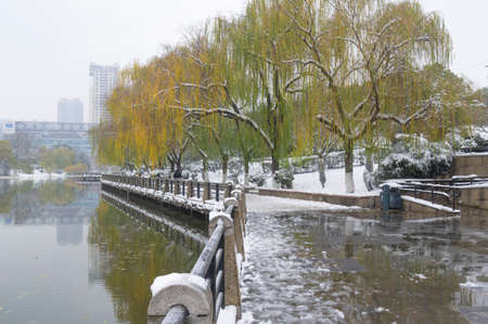 Wuhan winter snow sceneryのeditorial素材