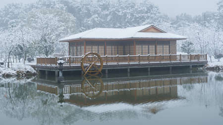 Wuhan winter snow sceneryのeditorial素材