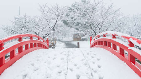 Wuhan winter snow sceneryの写真素材