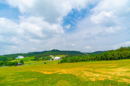 Early summer scenery of Wuhan Mulan Grassland Scenic Area, Hubeiの写真素材