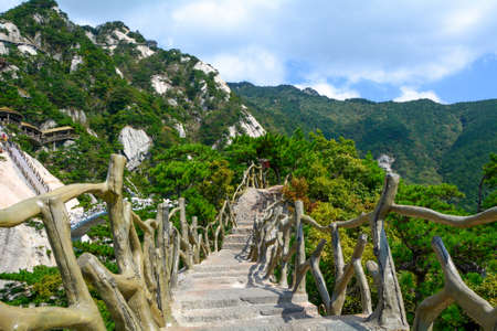 Summer scenery of Tiantangzhai National Geological Park, Hubeiの写真素材