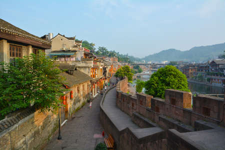 Hunan Xiangxi Fenghuang Ancient City Summer Sceneryのeditorial素材