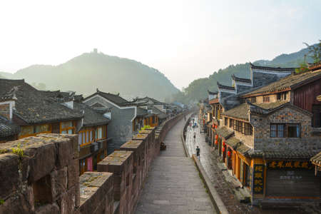 Hunan Xiangxi Fenghuang Ancient City Summer Sceneryのeditorial素材