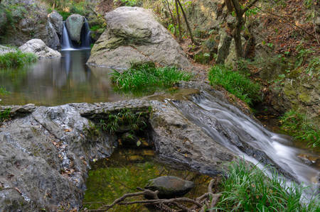 Wuhan Huangpi Mulan Tianchi Scenic Area, late summer and early autumn sceneryの写真素材