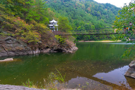Wuhan Huangpi Mulan Tianchi Scenic Area, late summer and early autumn sceneryの写真素材