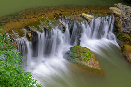 Summer scenery of the Three Gorges Great Falls Scenic Area in Yichang, Hubeiの写真素材