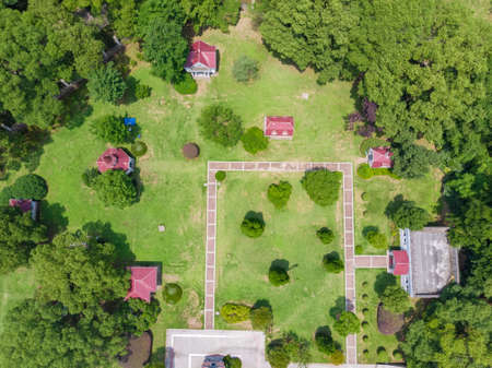 Wuhan East Lake Scenic Area Summer Aerial Sceneryの写真素材