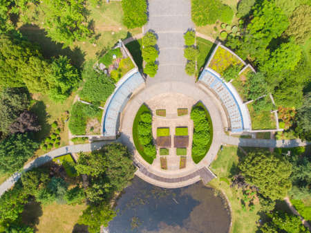 Wuhan Qintai Yuehu Park aerial sceneryの写真素材