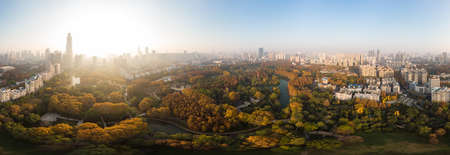 Hubei Wuhan Liberation Park late autumn sceneryの写真素材