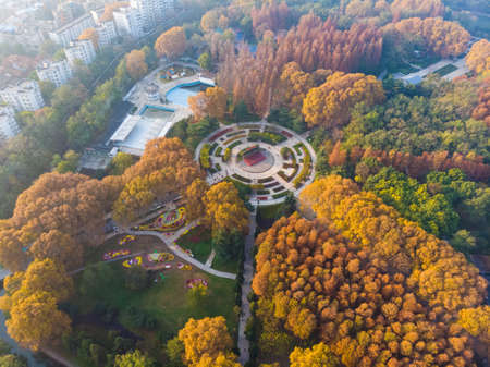 Hubei Wuhan Liberation Park late autumn sceneryの写真素材