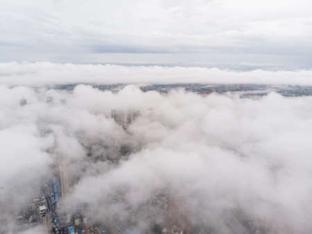 Hubei Wuhan summer city skyline sceneryの写真素材