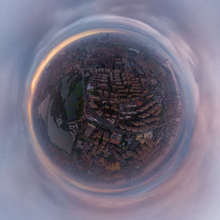 Hubei Wuhan summer city skyline sceneryの写真素材