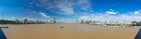 Hubei Wuhan summer city skyline sceneryのeditorial素材