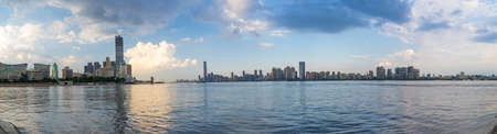 Hubei Wuhan summer city skyline sceneryのeditorial素材