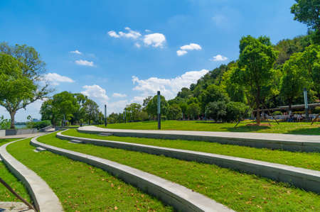 Summer scenery of East Lake Tourism Scenic Area in Wuhan, Hubeiのeditorial素材