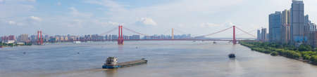 Hubei Wuhan summer city skyline sceneryのeditorial素材