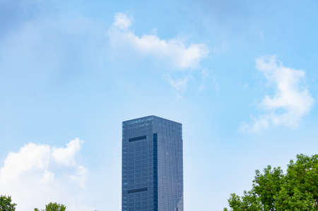 Hubei Wuhan summer city skyline sceneryのeditorial素材