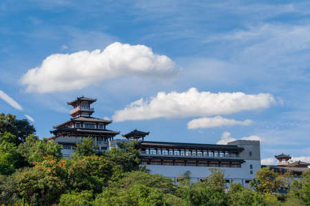 Hubei Wuhan summer city skyline sceneryのeditorial素材
