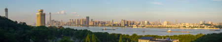 Hubei Wuhan summer city skyline sceneryのeditorial素材