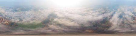 Spring aerial scenery of Hubei Huangshi Nhaoshan Forest Parkの写真素材