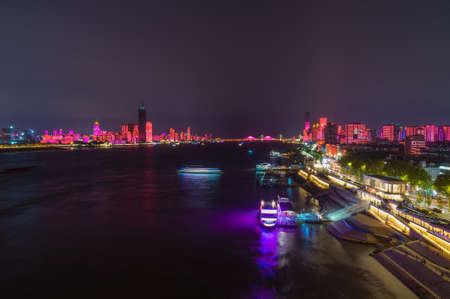 Hubei Wuhan Night Sceneryの写真素材