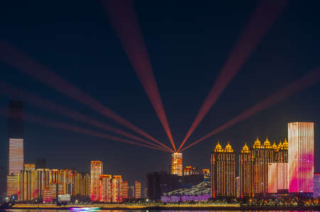 Hubei Wuhan Night Sceneryの写真素材