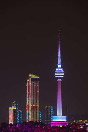 Hubei Wuhan  Night Sceneryのeditorial素材