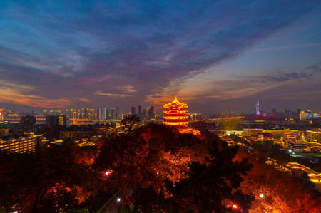 Hubei Wuhan  Night Sceneryのeditorial素材