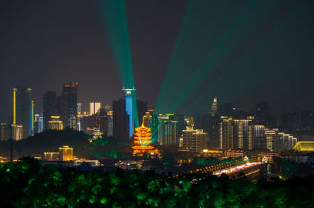 Hubei Wuhan Night Sceneryのeditorial素材